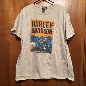 Harley Davidson Short Sleeve Shirt Beige XXL 2XL